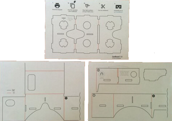 The pattern to cut out for the goggles.