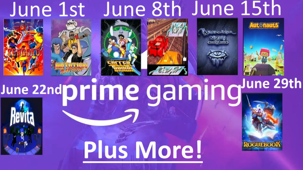 Amazon Prime Gaming Free Games for June 2023.