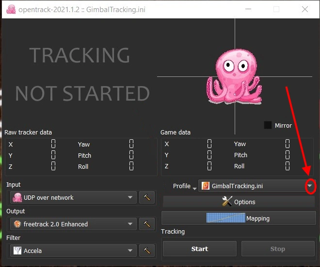 Opentrack profile