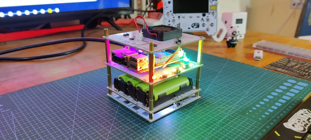 The completed SANDWICH DOT IO system.