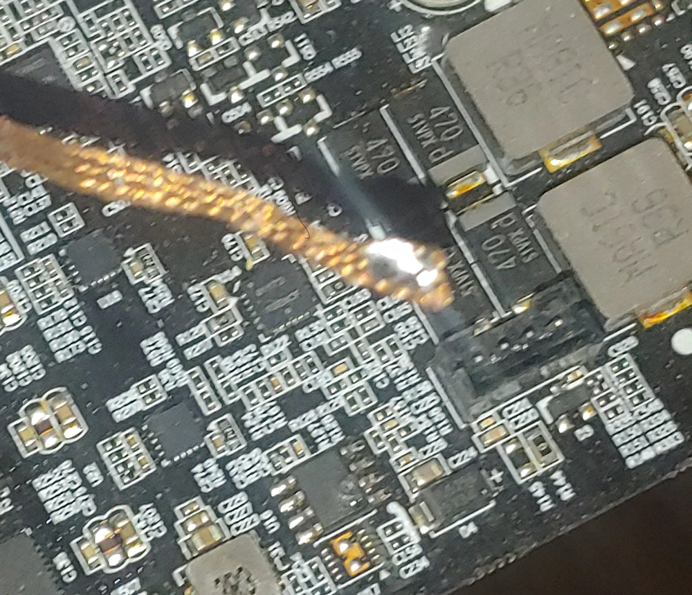 solder wick - Fix a burned-out Graphics Card