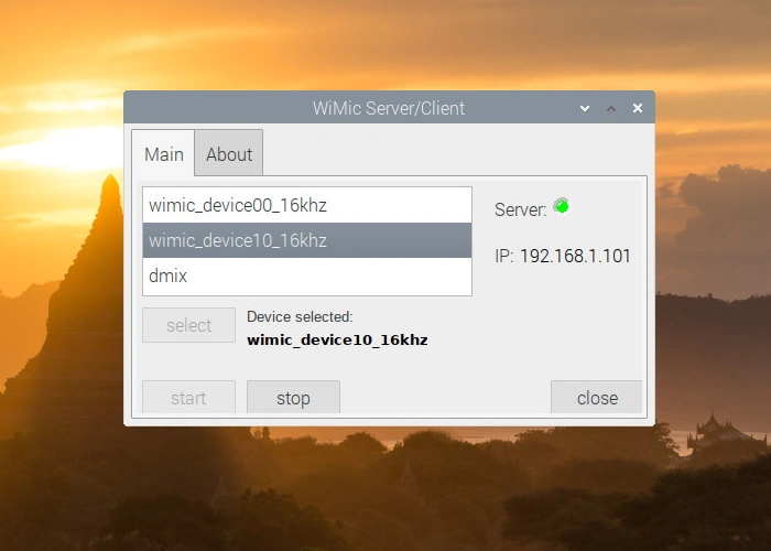 WiMic server install on a Raspberry PI